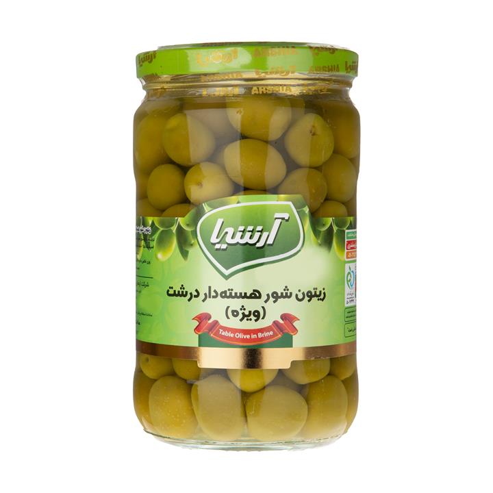 زیتون شور هسته ‌دار درشت آرشیا مقدار 660 گرم Arshia Salty Olive 660gr